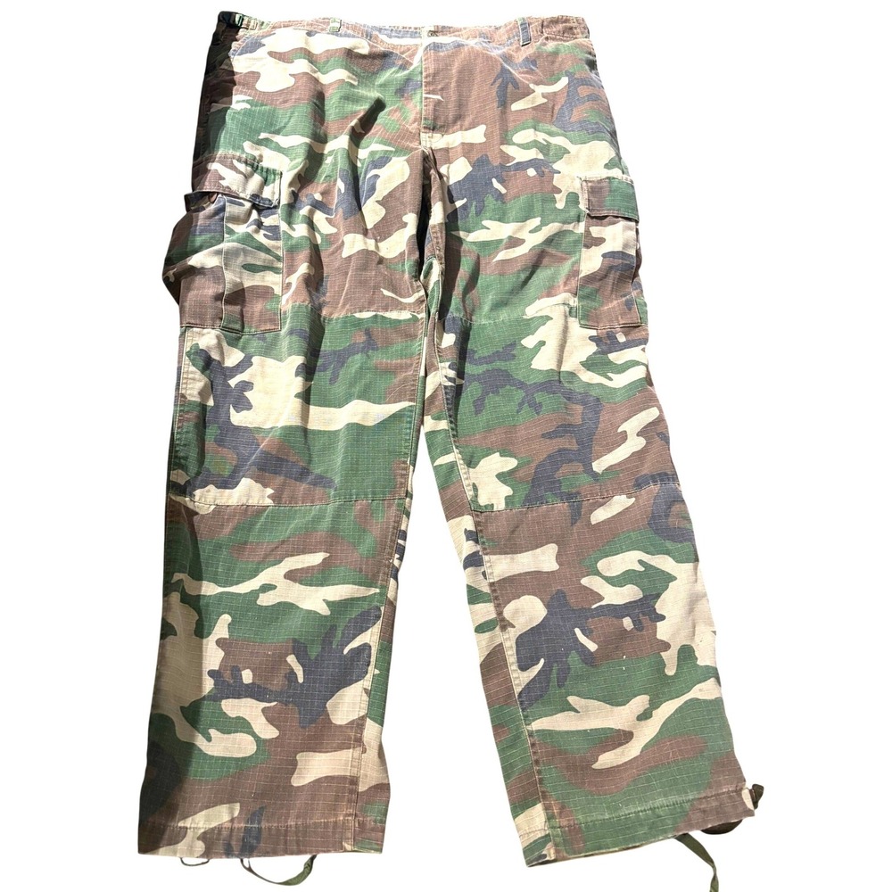 Pudala Mens Woodland Camo BDU Ripstop Cargo Pants Military Utility 2X-Large R